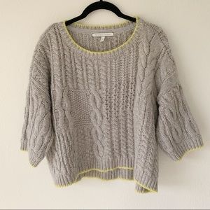 Victoria's Secret Gray and Yellow Chunky Sweater